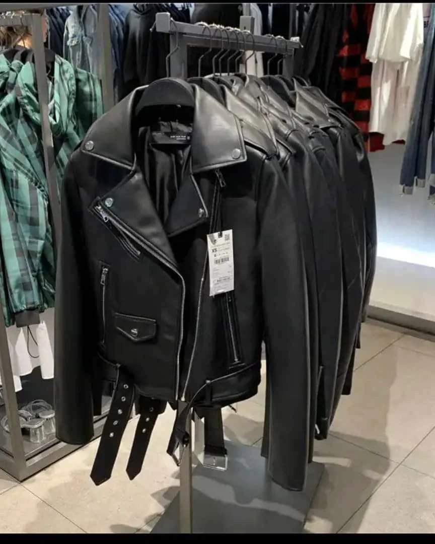 Ladies Rivets Designer Leather Jacket