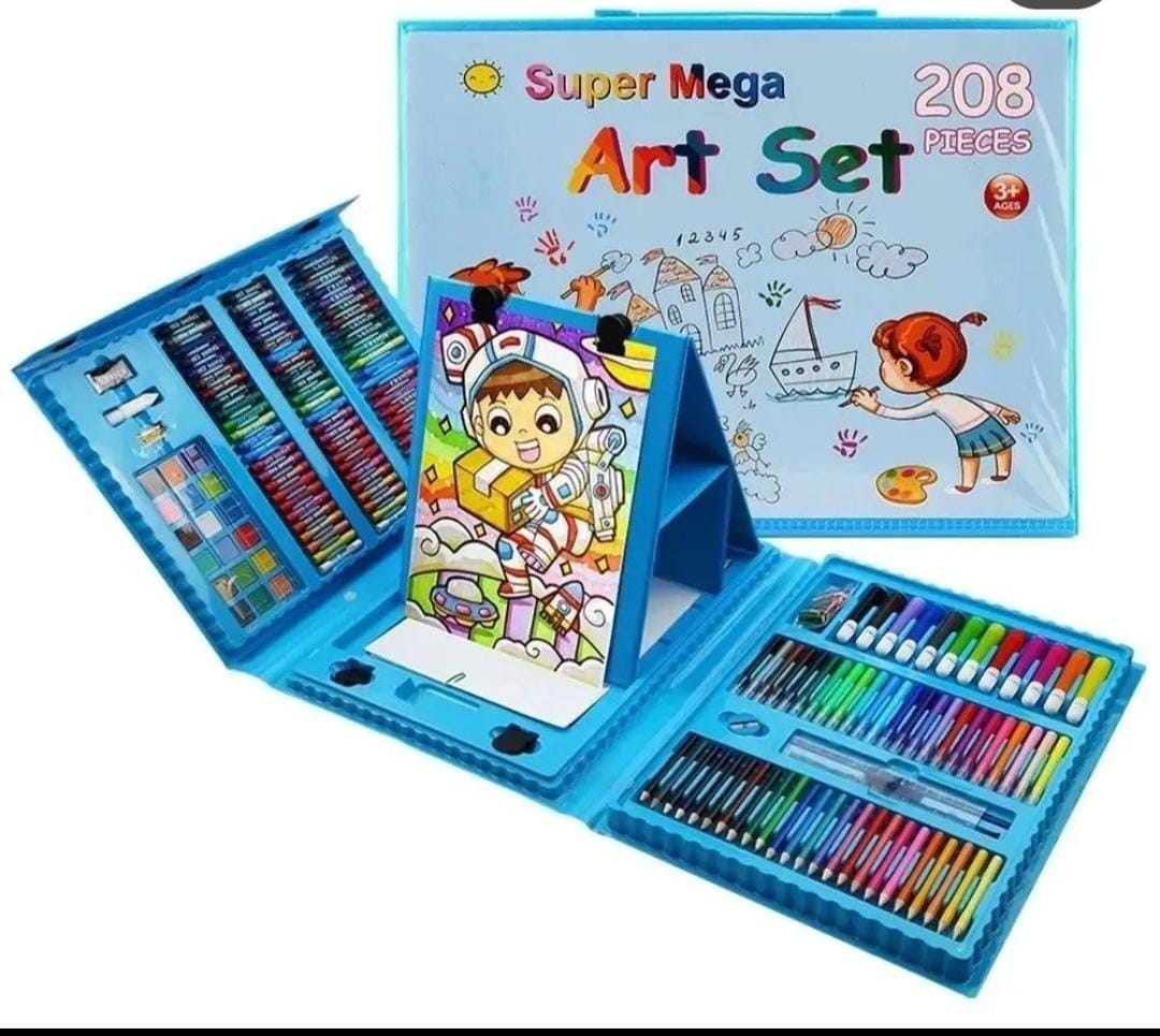 208 Pcs Kids Art Drawing, Painting And Colouring Set