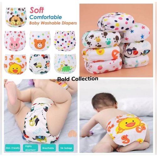 Washable Reusable Adjustable Baby Diaper With 3 Inserts