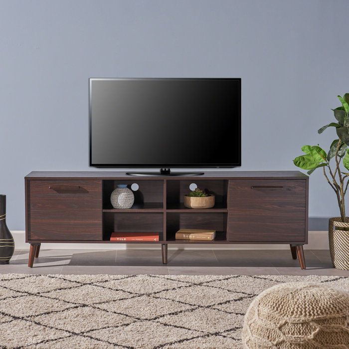 Dark Walnut Wooden TV Stand