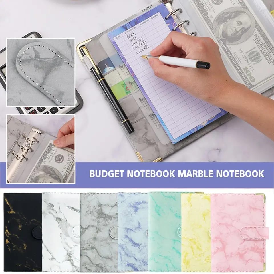 Budget binder Marble effect print