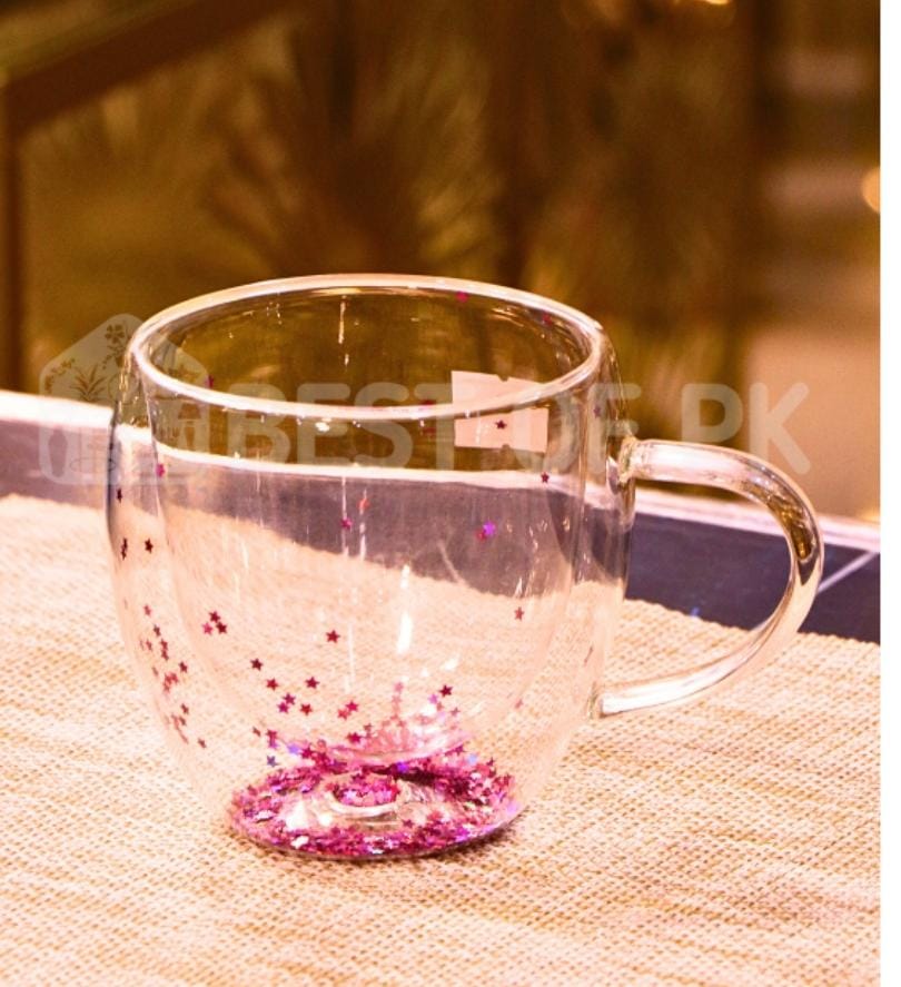 Real Flowers between unbreakable double wall 250ml acrylic cup