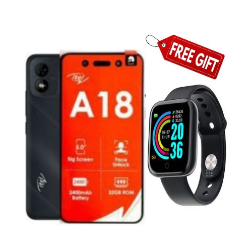 [Brand New] Itel A18 32GB+1GB 5.0" Display Andriod 2400 MAh Battery Dual Sim Smart Phone