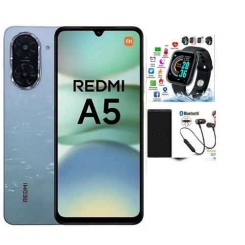 Xiaomi Redmi A5 3GB Ram 64GB Internal Storage 32MP Main camera4P lens 5200mAh battery (typ) Dual SIM 4G Android 15 (Go Edition) Smartphone Mobile Phone