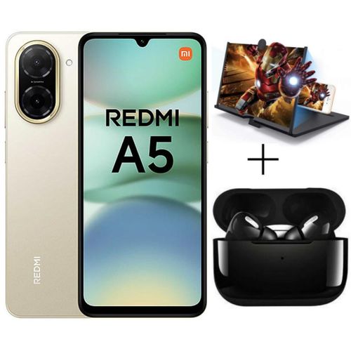 Xiaomi Redmi A5 4GB Ram 128GB Internal Storage 32MP Main camera4P lens 5200mAh battery (typ) Dual SIM 4G Android 15 (Go Edition) Smartphone Mobile Phone