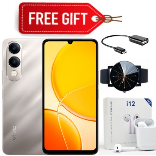 Vivo Y04 128GB+4GB(2+2) 6.74" 90Hz Display Android 4G 5500mAh Smart Phones 1 Years warranty phone IP64 Dust/Water Resistant 13MP Camera 15W Fast Charging Smartphone
