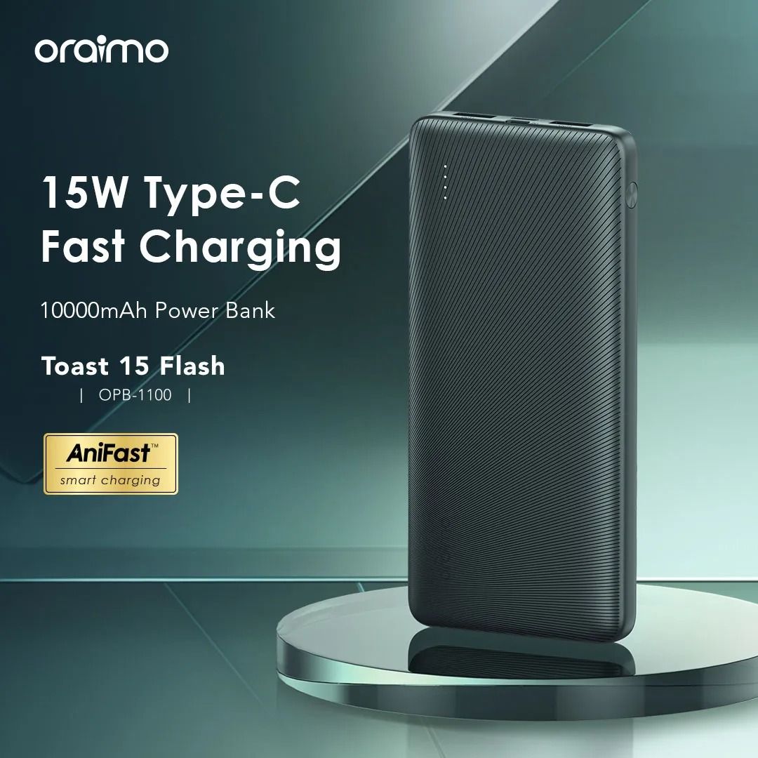 Oraimo Toast 15 Flash 10000mAh Fast Charging Power Bank