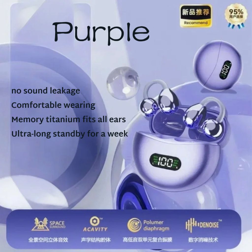 Q71 Clip-on Bluetooth earphones earbuds wireless earpods Sikio wireless earphones