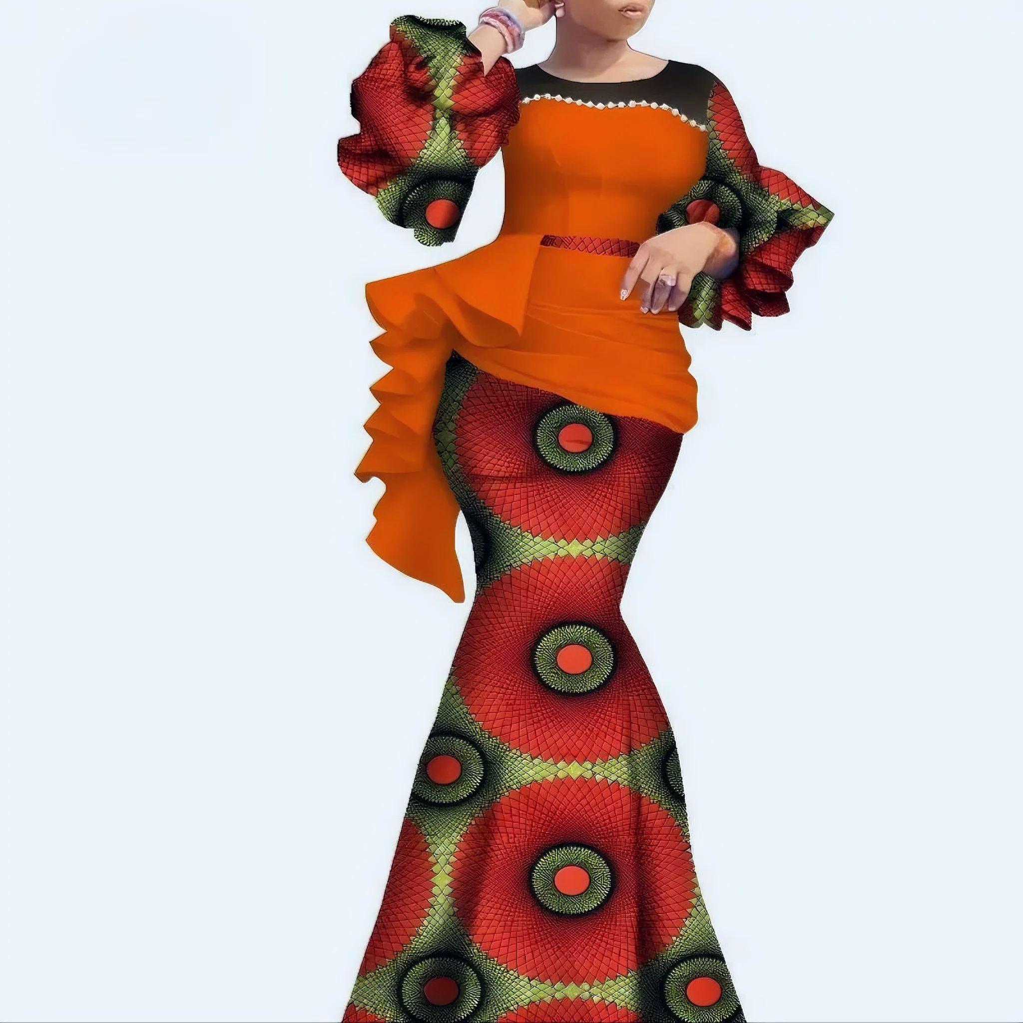 High-End Bazin Riche Gown – Ideal for Banquets, Balls, Award Ceremonies, Diplomatic Events, Business Etiquette Occasions, Cultural Event Attire, Wedding Dresses & Festival Celebrations/Mavazi ya Jinai