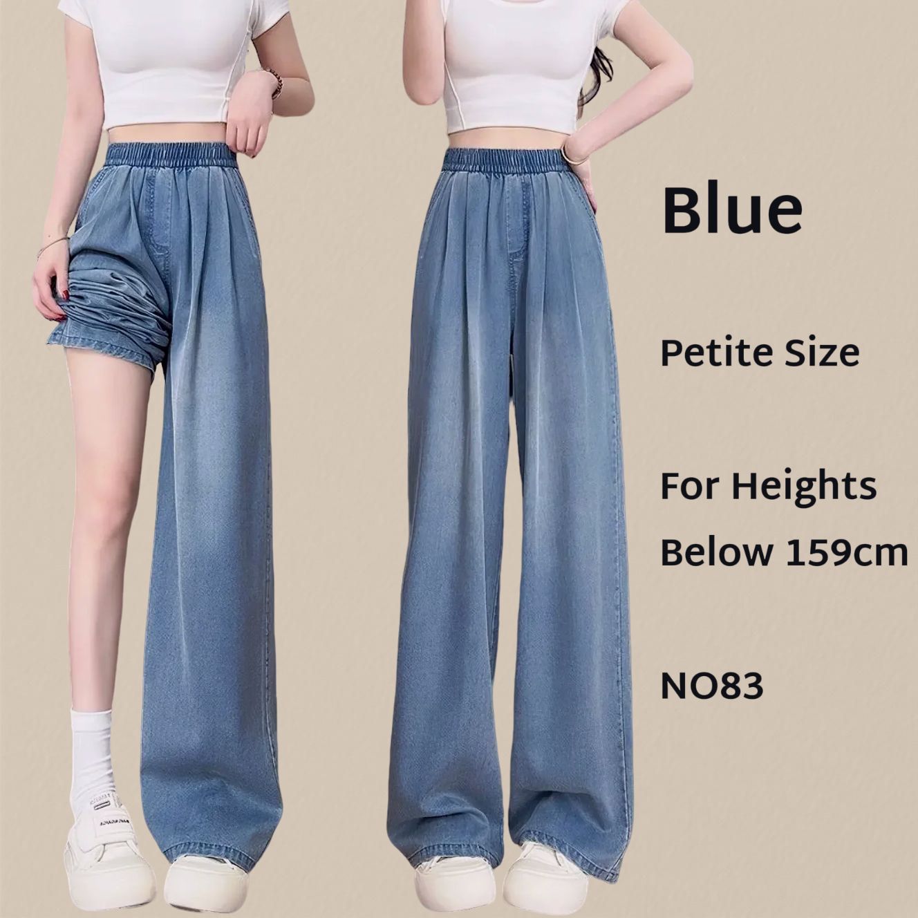 Women's Tencel Straight-Leg Jeans | Summer Lightweight High-Waist Loose Pants
Plus-Size Friendly | Slimming Drapey Ice Silk Wide-Leg Jeans for Curvy Figures