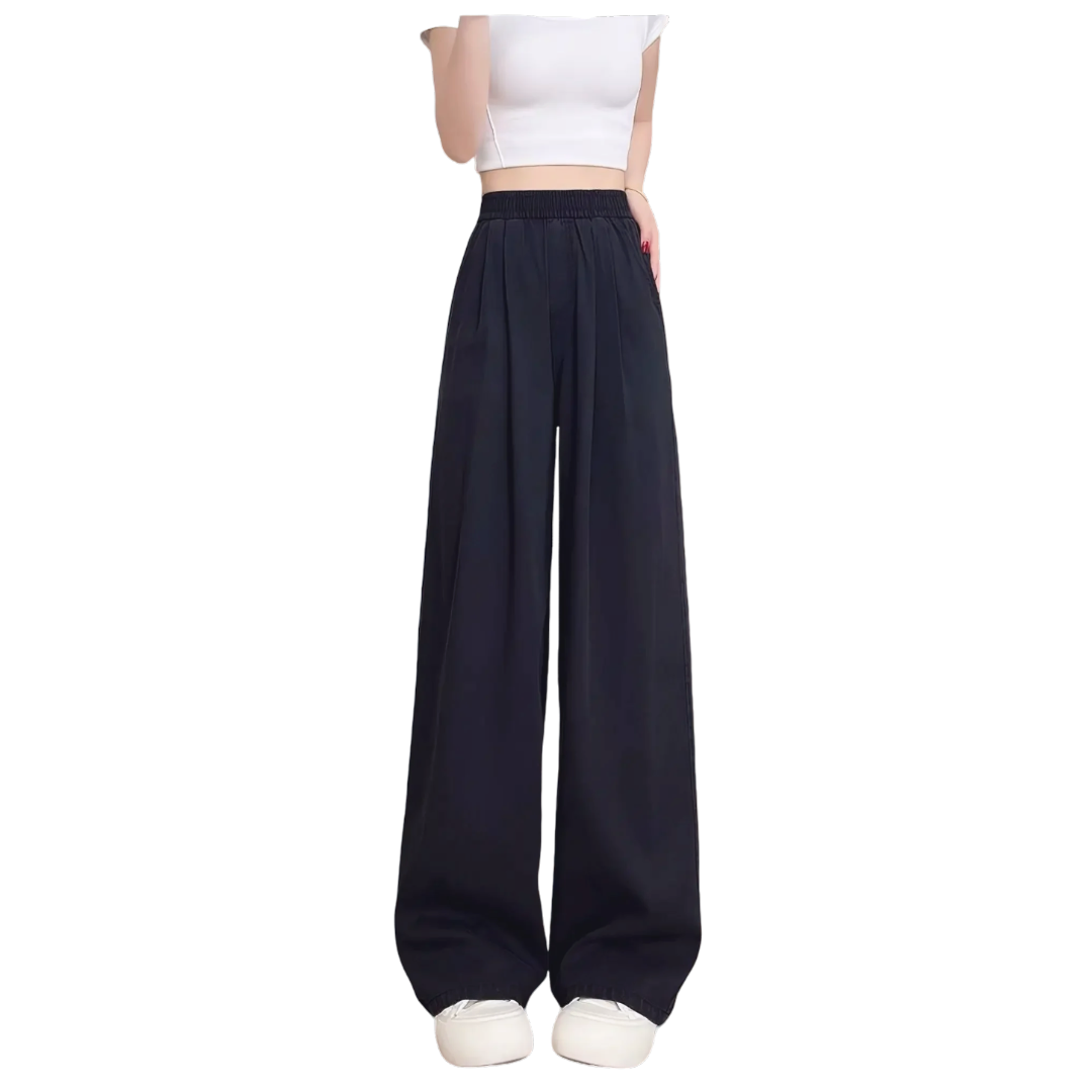 Women's Tencel Straight-Leg Jeans | Summer Lightweight High-Waist Loose Pants
Plus-Size Friendly | Slimming Drapey Ice Silk Wide-Leg Jeans for Curvy Figures