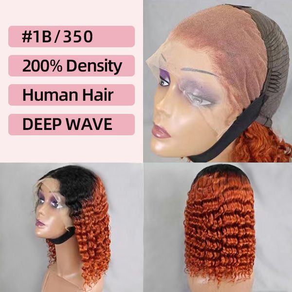 Women's Real Human Hair Wig   wig cap    Long Deep Wave   Heat Resistant & Easy to fashion Style      short & long  curls   200% density