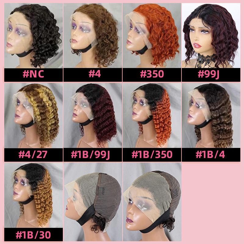 Women's Real Human Hair Wig   wig cap    Long Deep Wave   Heat Resistant & Easy to fashion Style      short & long  curls   200% density