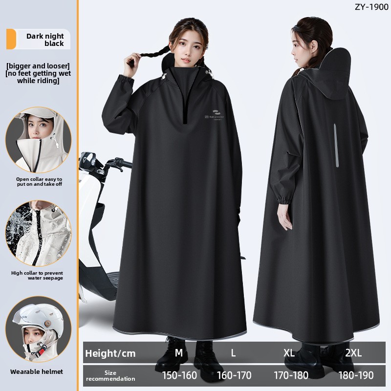 Oxford cloth thickened one-piece raincoat full-body rainproof  long-length design    Ideal for motorcycles/electric bikes and outdoor work   rain poncho  waterproof jackeket  anorak   macintosh（mac）