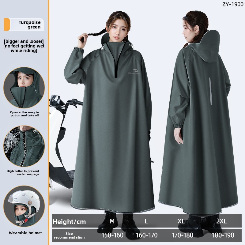 Oxford cloth thickened one-piece raincoat full-body rainproof  long-length design    Ideal for motorcycles/electric bikes and outdoor work   rain poncho  waterproof jackeket  anorak   macintosh（mac）