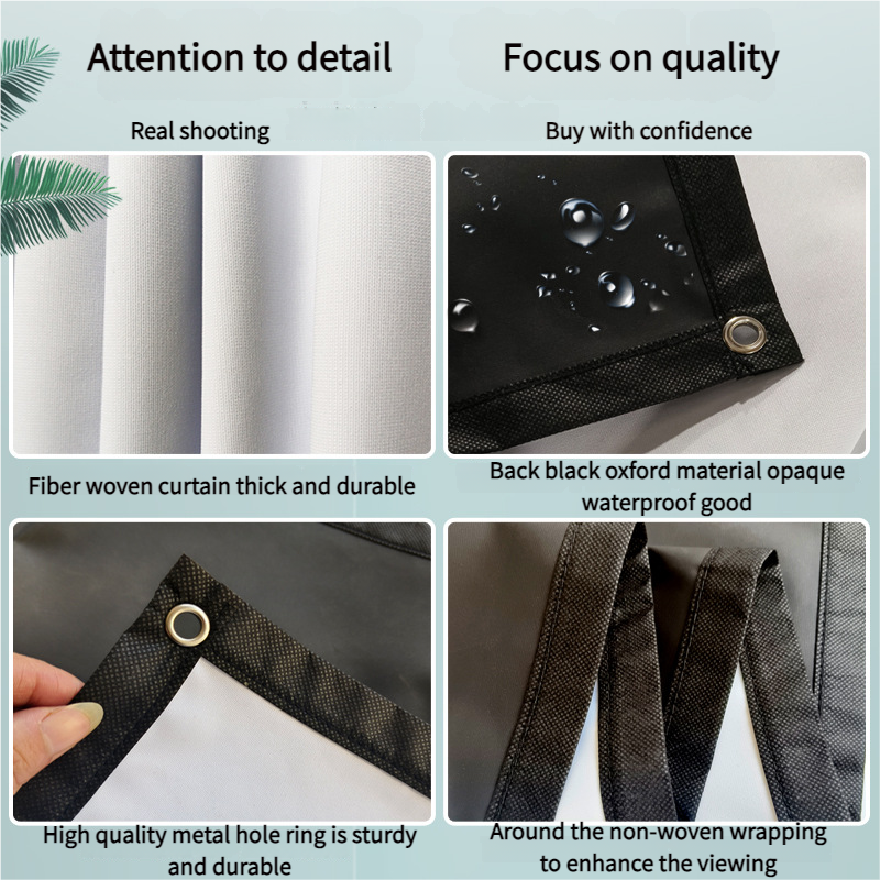 Movie Screen | Portable Folding Projection Screen | Wall-mounted Camping & Mobile Projection Cloth | Suitable for Both Indoor and Outdoor Use | 100 |120 | 150 | 180 | 200 | 300 inches Projector screen