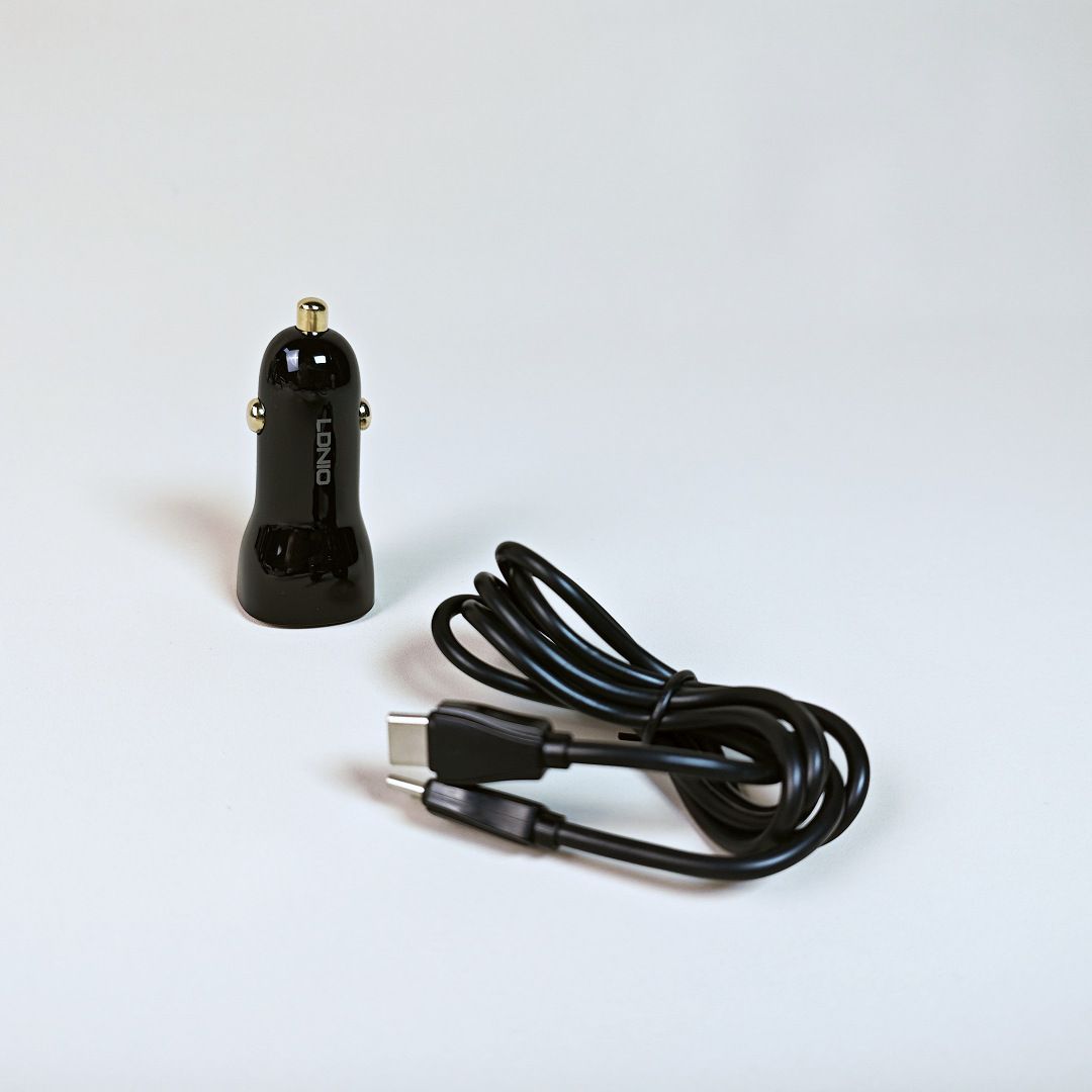 Car Fast Charger | 60W | Dual-Port 2-in-1 Design | Metallic Texture | Universal In-Car Charging Head |Compatible with a variety of devices (such as mobile phones/iPads/bluetooth headphones/cameras）
