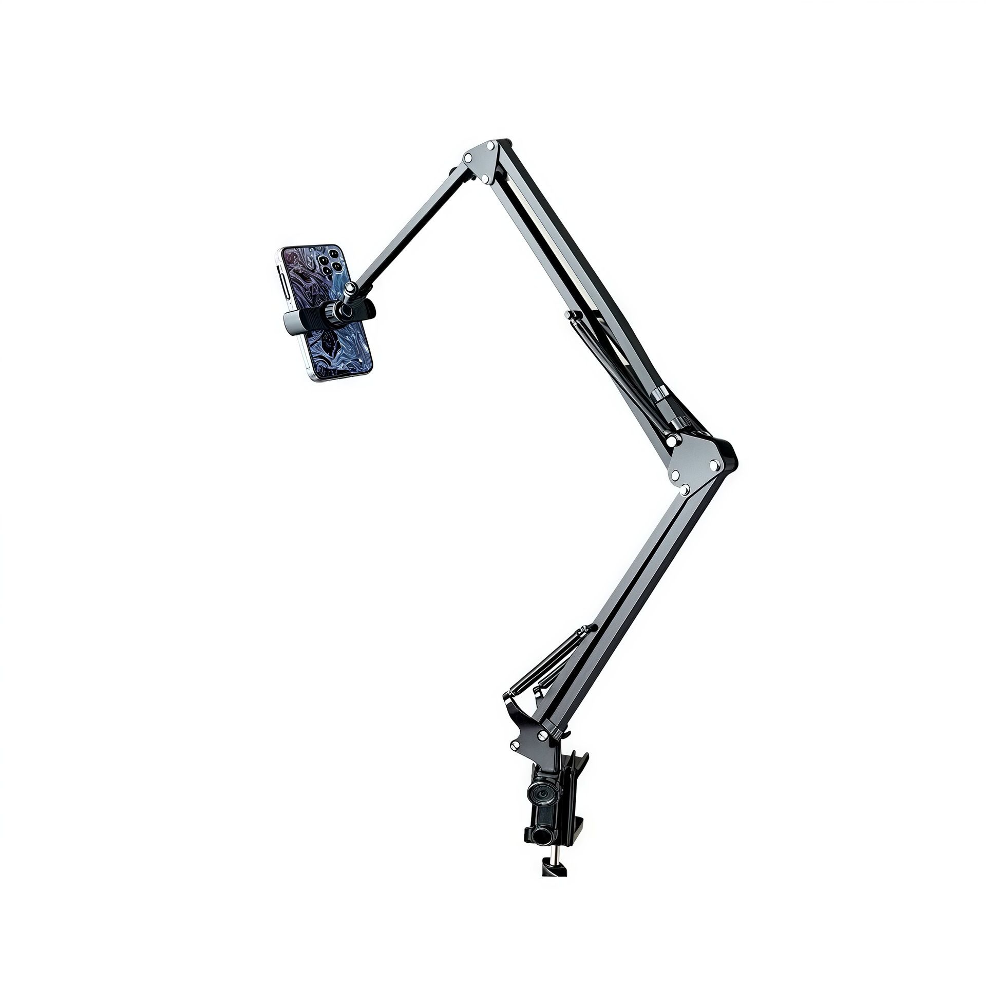 Stand | Mounts & Stands | Multi-Scenario Phone & Tablet Stand: For Dorm Beds / Desktop Overhead Shooting / Live Streaming / Lazy Bed Use | Mechanical Arm Version | Kitanda