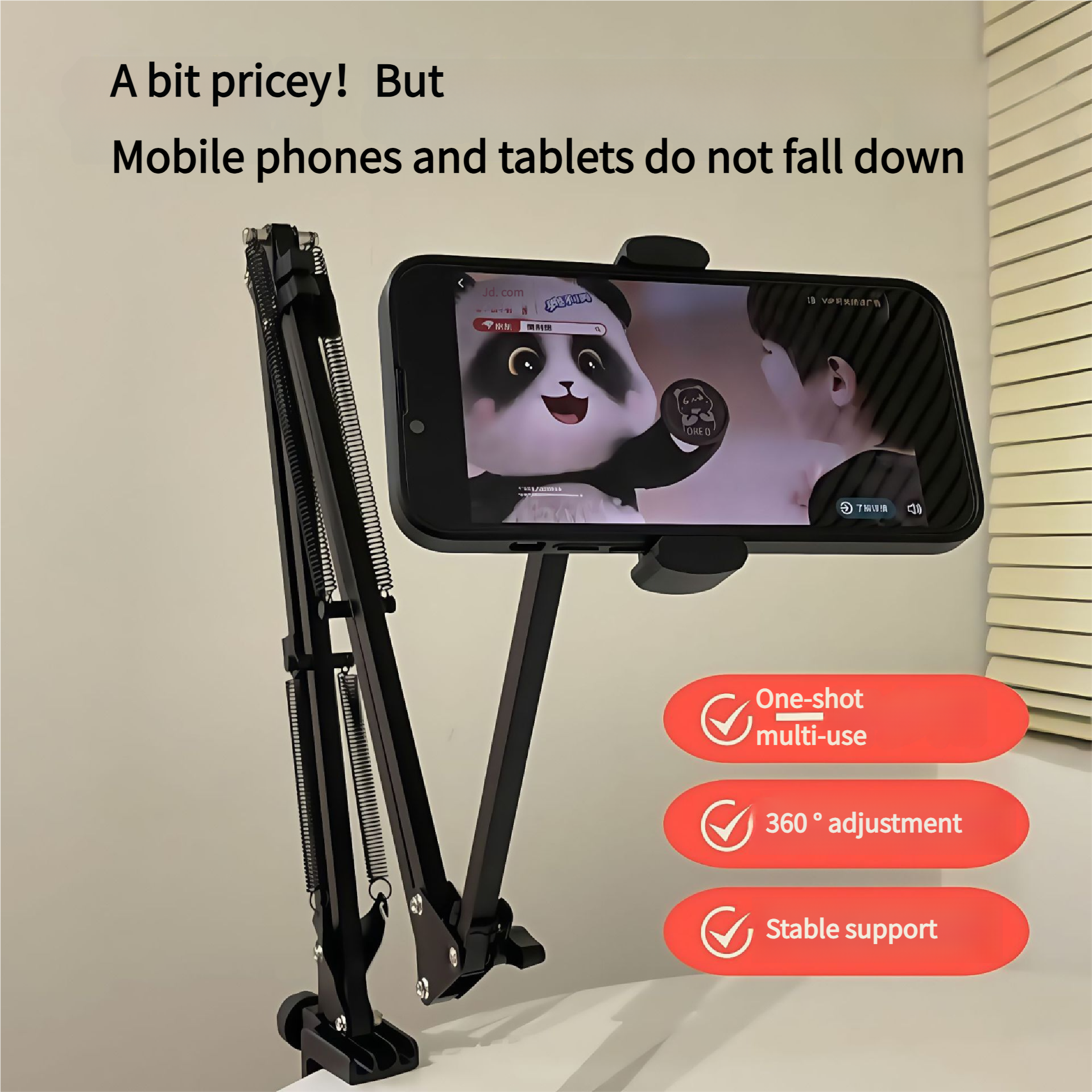 Stand | Mounts & Stands | Multi-Scenario Phone & Tablet Stand: For Dorm Beds / Desktop Overhead Shooting / Live Streaming / Lazy Bed Use | Mechanical Arm Version | Kitanda