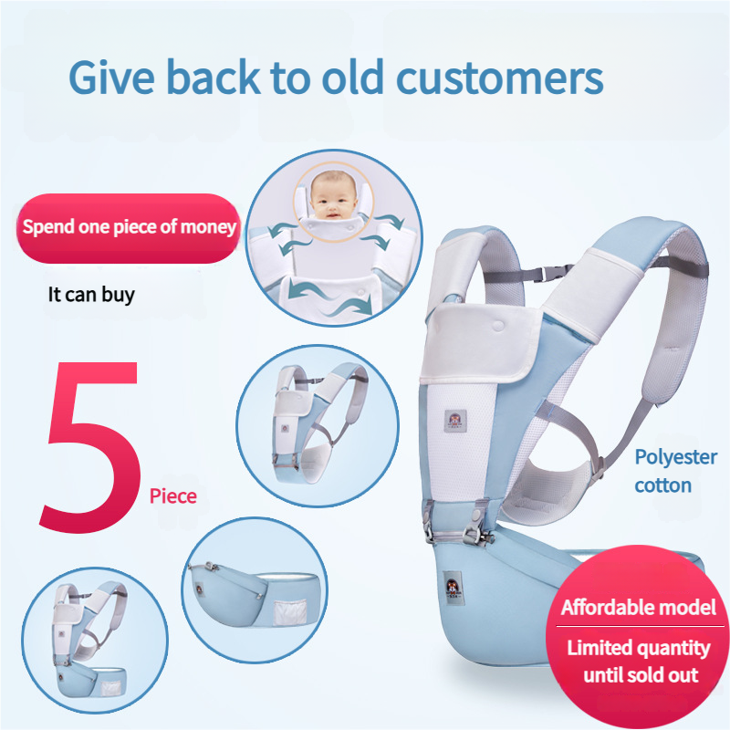 0-31 Months Multi-Functional Baby Hip Seat Carrier | Breathable Baby Kangaroo Pouch | Front Cradle Carry Style + Breathable Design | Baby Carrying Essential – Baby Travel Activity | All-Season