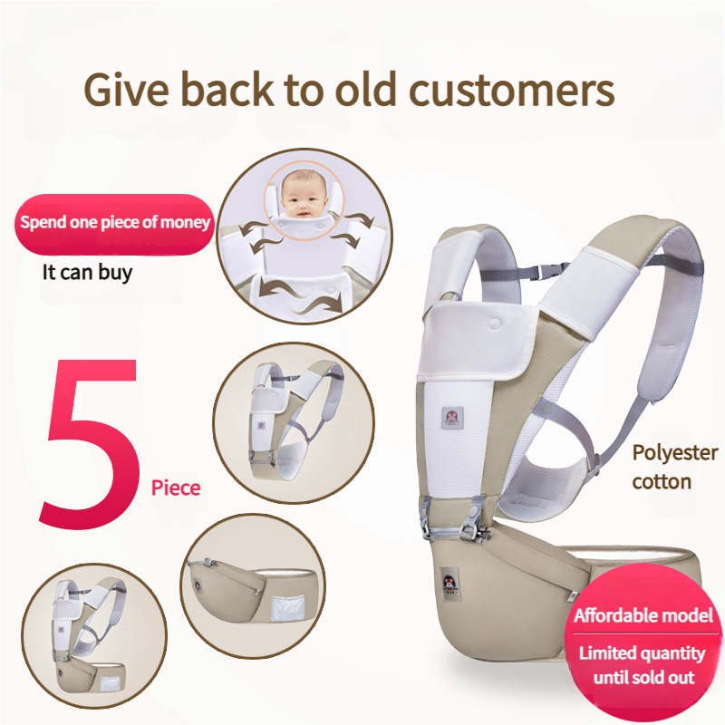 0-31 Months Multi-Functional Baby Hip Seat Carrier | Breathable Baby Kangaroo Pouch | Front Cradle Carry Style + Breathable Design | Baby Carrying Essential – Baby Travel Activity | All-Season