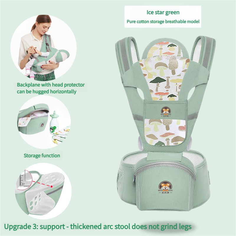 0-31 Months Multi-Functional Baby Hip Seat Carrier | Breathable Baby Kangaroo Pouch | Front Cradle Carry Style + Breathable Design | Baby Carrying Essential – Baby Travel Activity | All-Season