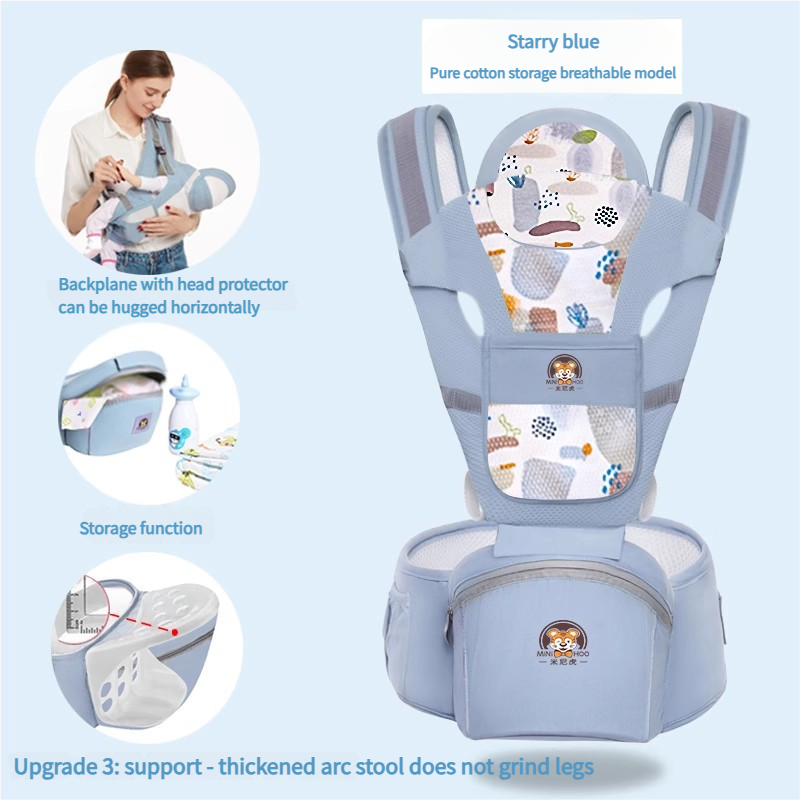 0-31 Months Multi-Functional Baby Hip Seat Carrier | Breathable Baby Kangaroo Pouch | Front Cradle Carry Style + Breathable Design | Baby Carrying Essential – Baby Travel Activity | All-Season