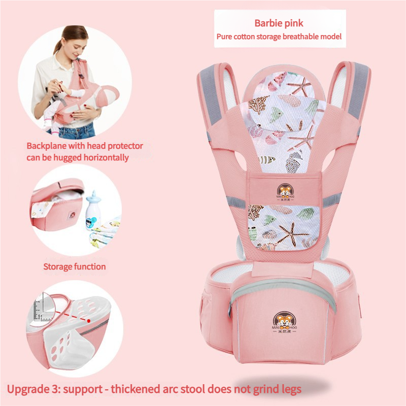 0-31 Months Multi-Functional Baby Hip Seat Carrier | Breathable Baby Kangaroo Pouch | Front Cradle Carry Style + Breathable Design | Baby Carrying Essential – Baby Travel Activity | All-Season