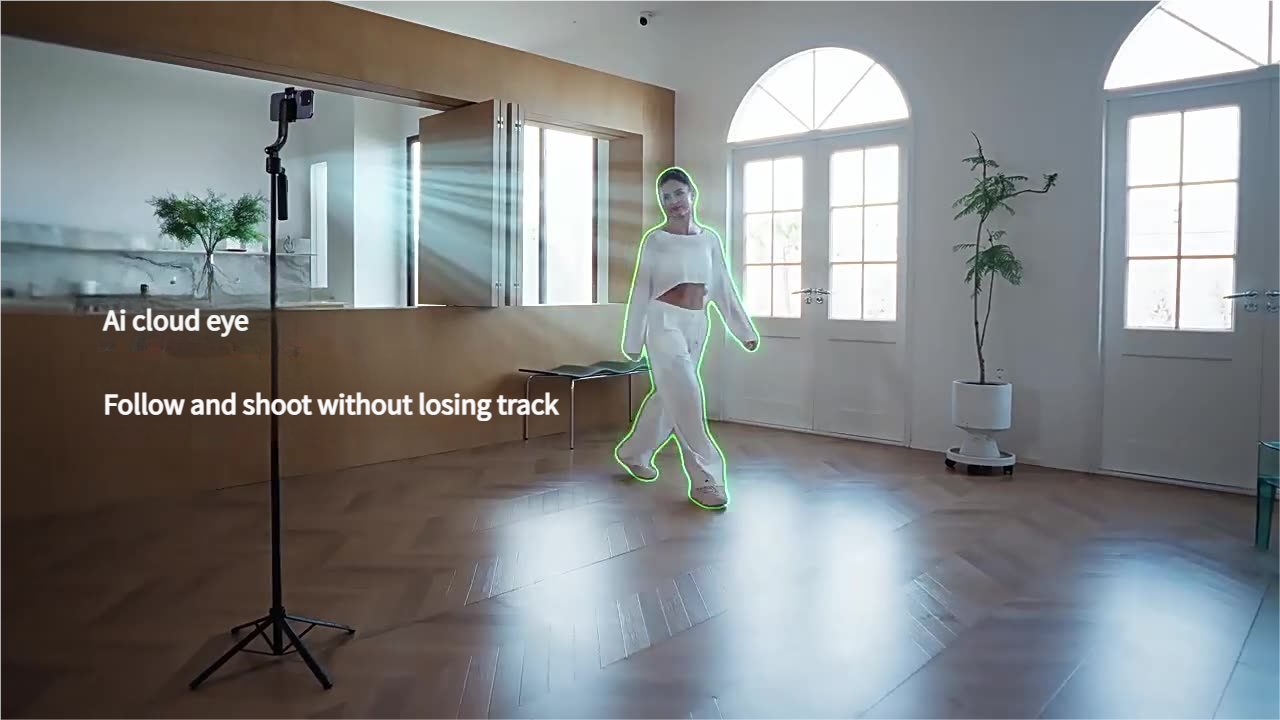 C17 Smart Selfie Stick with Face Tracking | AI Auto-Tracking  |  Anti-Shake Gimbal  |  Aluminum Alloy |  4-Leg Tripod - Photography Essential  |  Phone Stand | Mounts & Stands | Kitanda