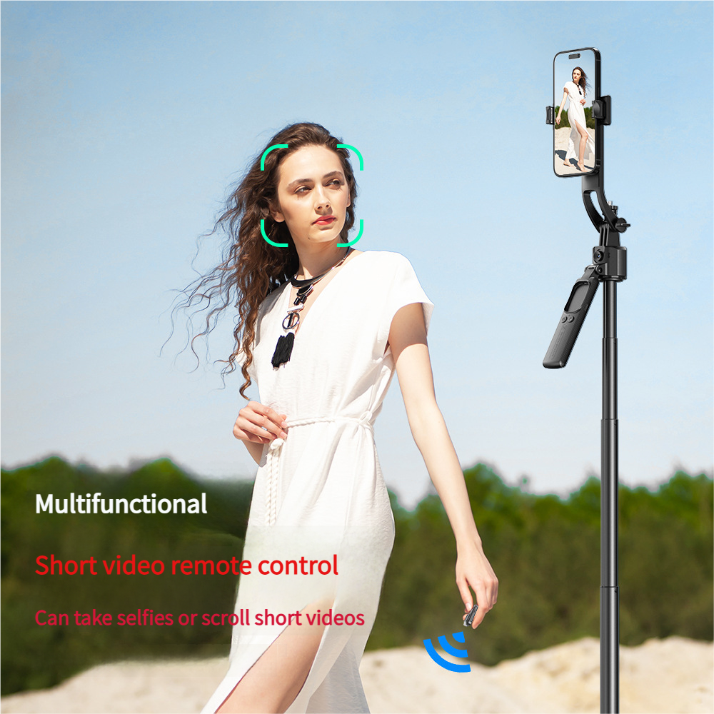 C17 Smart Selfie Stick with Face Tracking | AI Auto-Tracking  |  Anti-Shake Gimbal  |  Aluminum Alloy |  4-Leg Tripod - Photography Essential  |  Phone Stand | Mounts & Stands | Kitanda