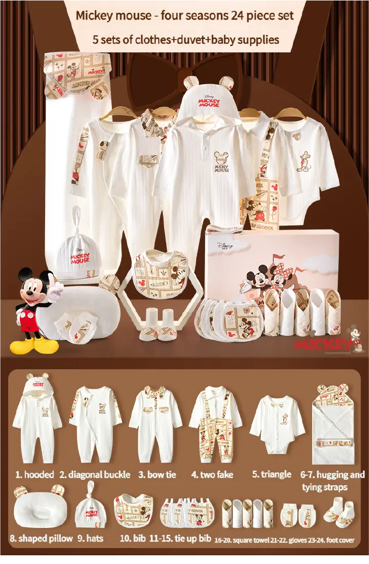 Disney Newborn Baby Clothing Gift Box Set | For Newborn/Full-Month Babies - Perfect for Gifting or Personal Use