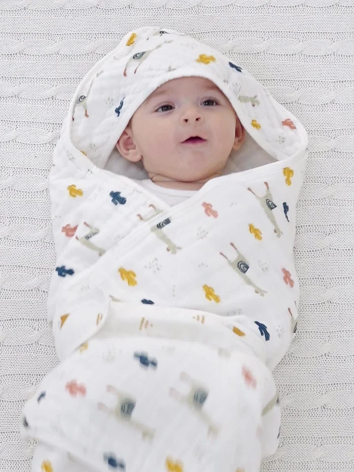Kenyan Newborn Lightweight Swaddle Blanket - High-Density Class A 100% Cotton Muslin Gauze | Breathable Coverlet & Wrapping Cloth | Swaddle Wrap | Infant Swaddle Sack