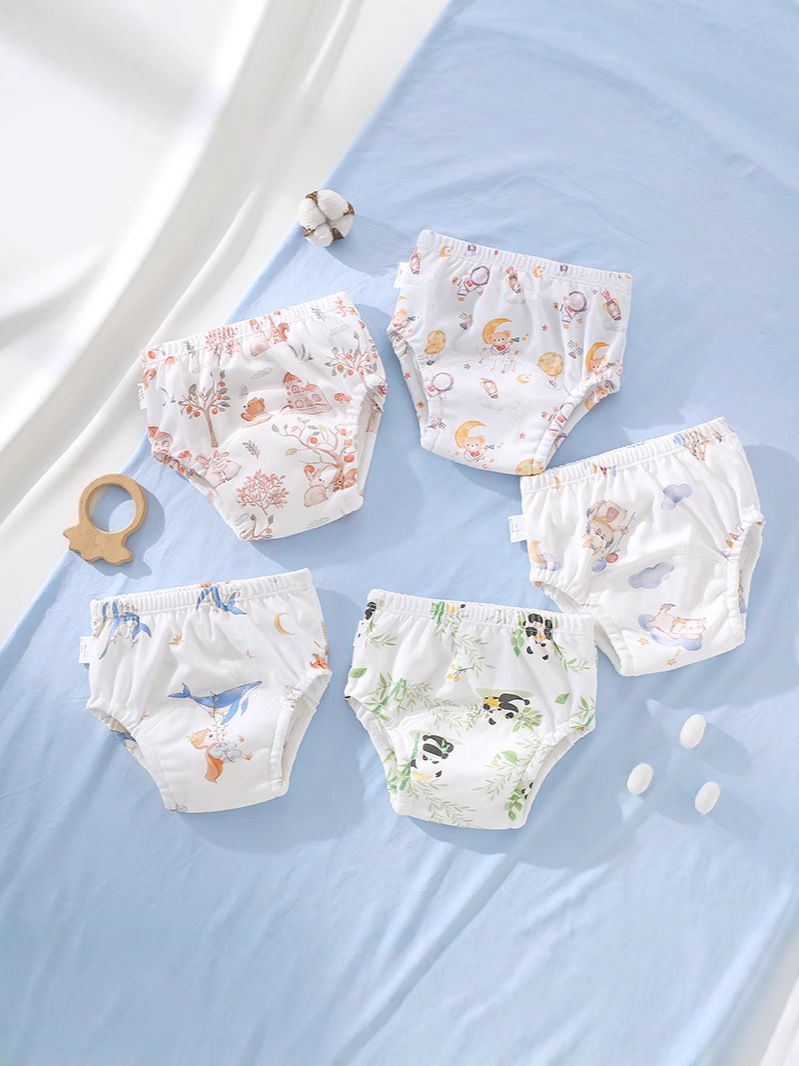 Baby Potty Training Pants - Class A Gauze Cloth Diapers | Unisex for Boys & Girls | Also Usable as Diaper Covers (for securing diapers and preventing leaks)