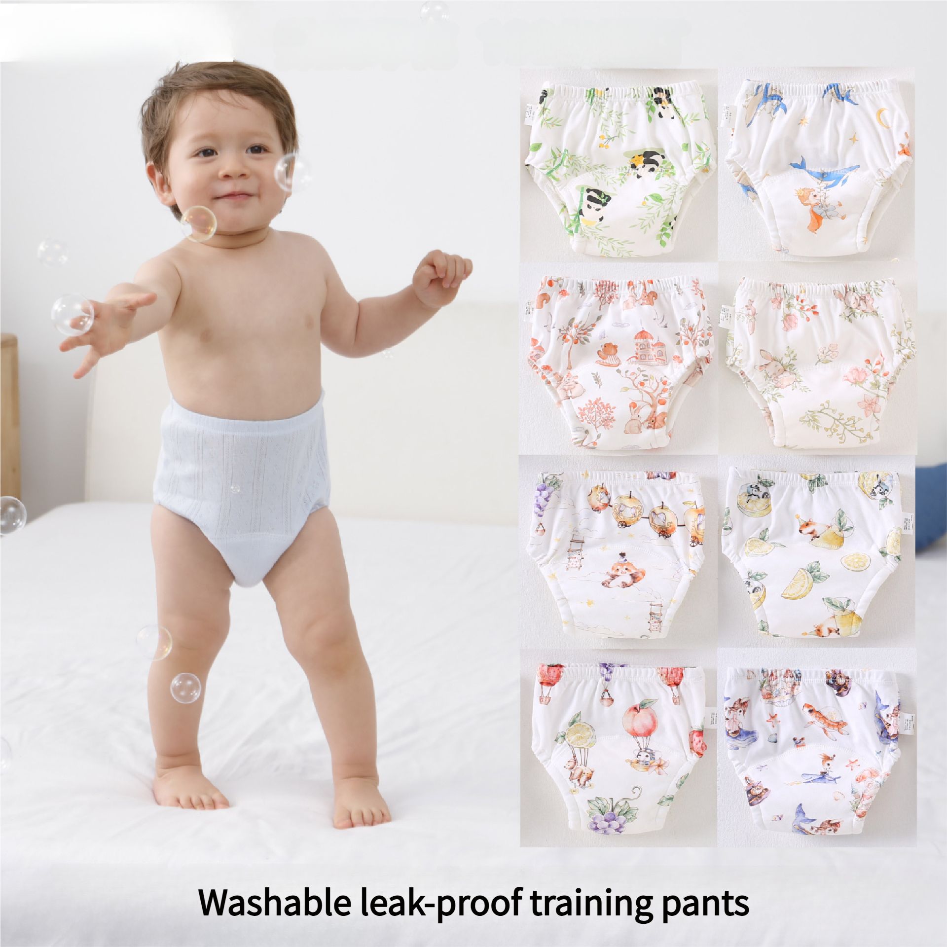 Baby Potty Training Pants - Class A Gauze Cloth Diapers | Unisex for Boys & Girls | Also Usable as Diaper Covers (for securing diapers and preventing leaks)