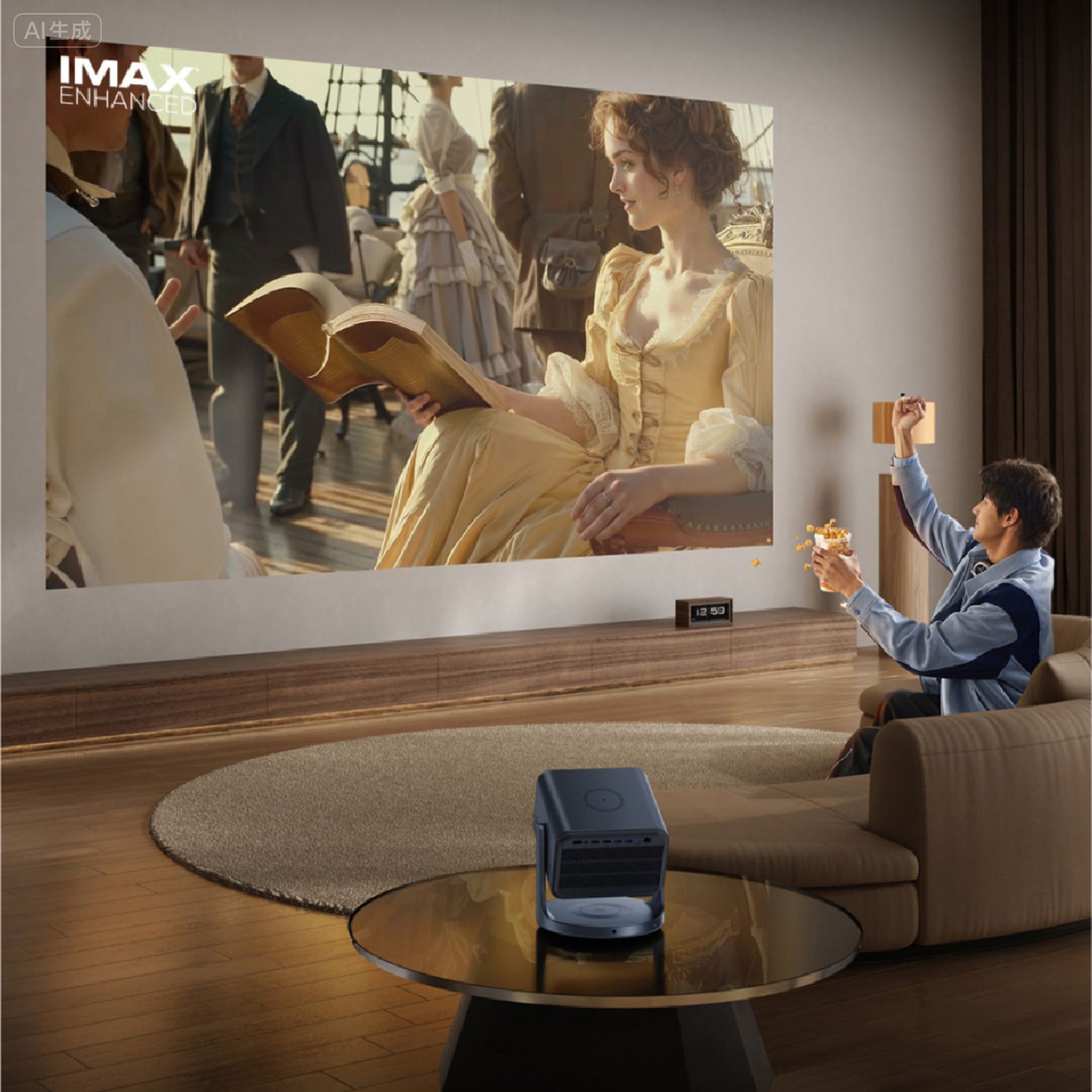 Hisense Vidda C2S 4K Ultra-Bright HD Triple-Color Laser Gimbal Projector - Home Theater TV