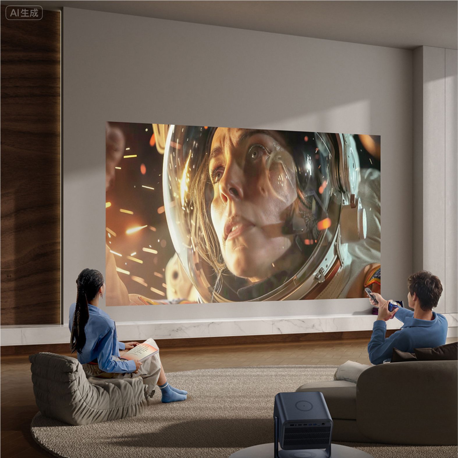 Hisense Vidda C2S 4K Ultra-Bright HD Triple-Color Laser Gimbal Projector - Home Theater TV