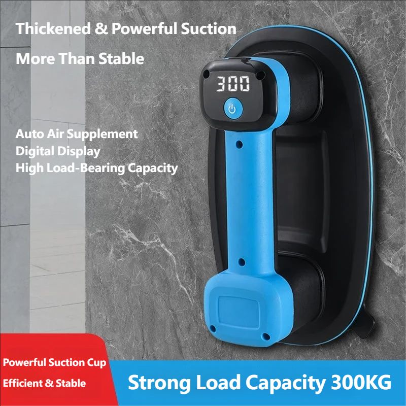 Heavy-Duty Electric Suction Cup: Strong Suction | Thickened | Digital Display | Auto Start/Stop | Multi-Functional for Glass & Ceramic Tile | Construction Tools & Supplies
