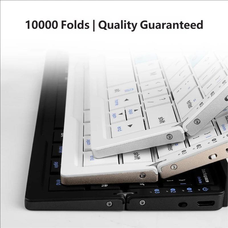 BOW Portable Folding Bluetooth Keyboard – Universal for Phones/Tablets | Compatible with Apple/Android | Wireless Keyboard