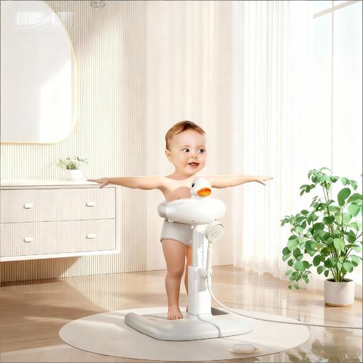 Bafu Standi | Bath Tower | Bath Helper | Baby Tub Stand | Foldable Stable Baby Standing Bath Stand - Infant Toddler Hair Washing & Bottom Cleaning Essential | Standing Bath Support | Anti-Slip