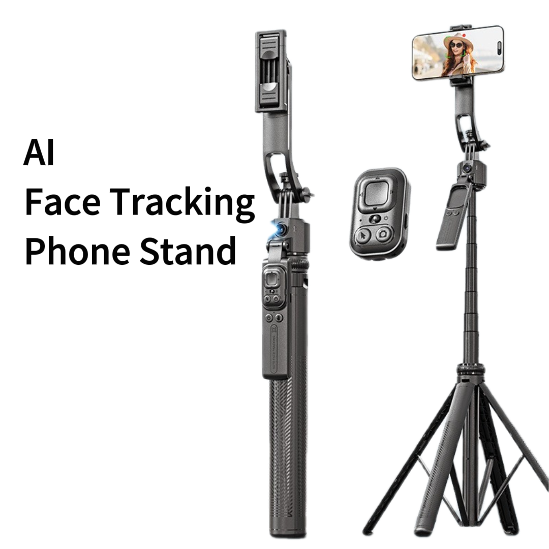 C17 Smart Selfie Stick with Face Tracking | AI Auto-Tracking  |  Anti-Shake Gimbal  |  Aluminum Alloy |  4-Leg Tripod - Photography Essential  |  Phone Stand | Mounts & Stands | Kitanda