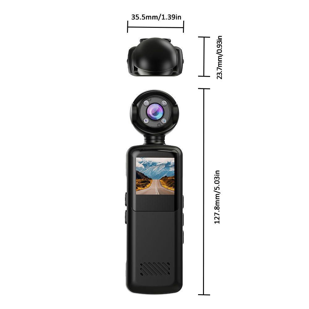 1080P WIFI Portable Action Camera - Clip-on Design | Dedicated for Outdoor Cycling Vlog Recording | Pocket Camera