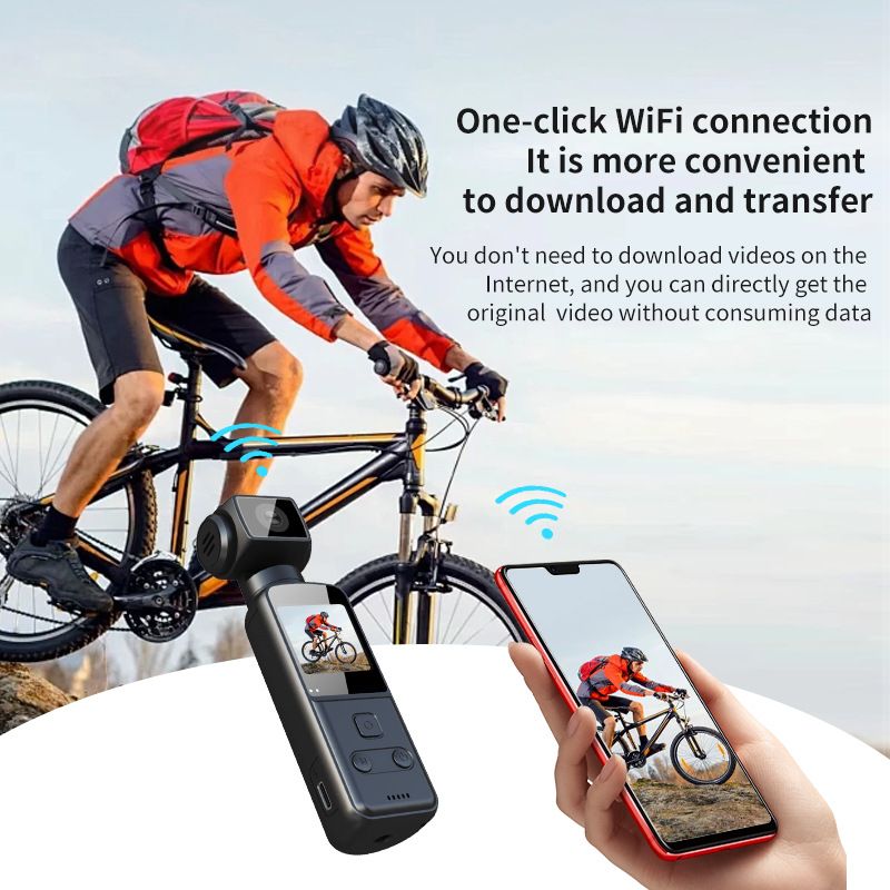 4K Ultra HD Best-Selling K1 Pocket Sports Camera | Wi-Fi | ° Rotation | Handheld/Cycling/Body Camera
