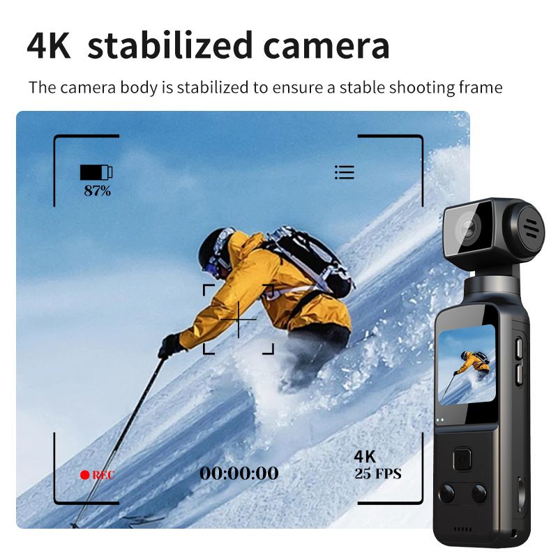 4K Ultra HD Best-Selling K1 Pocket Sports Camera | Wi-Fi | ° Rotation | Handheld/Cycling/Body Camera