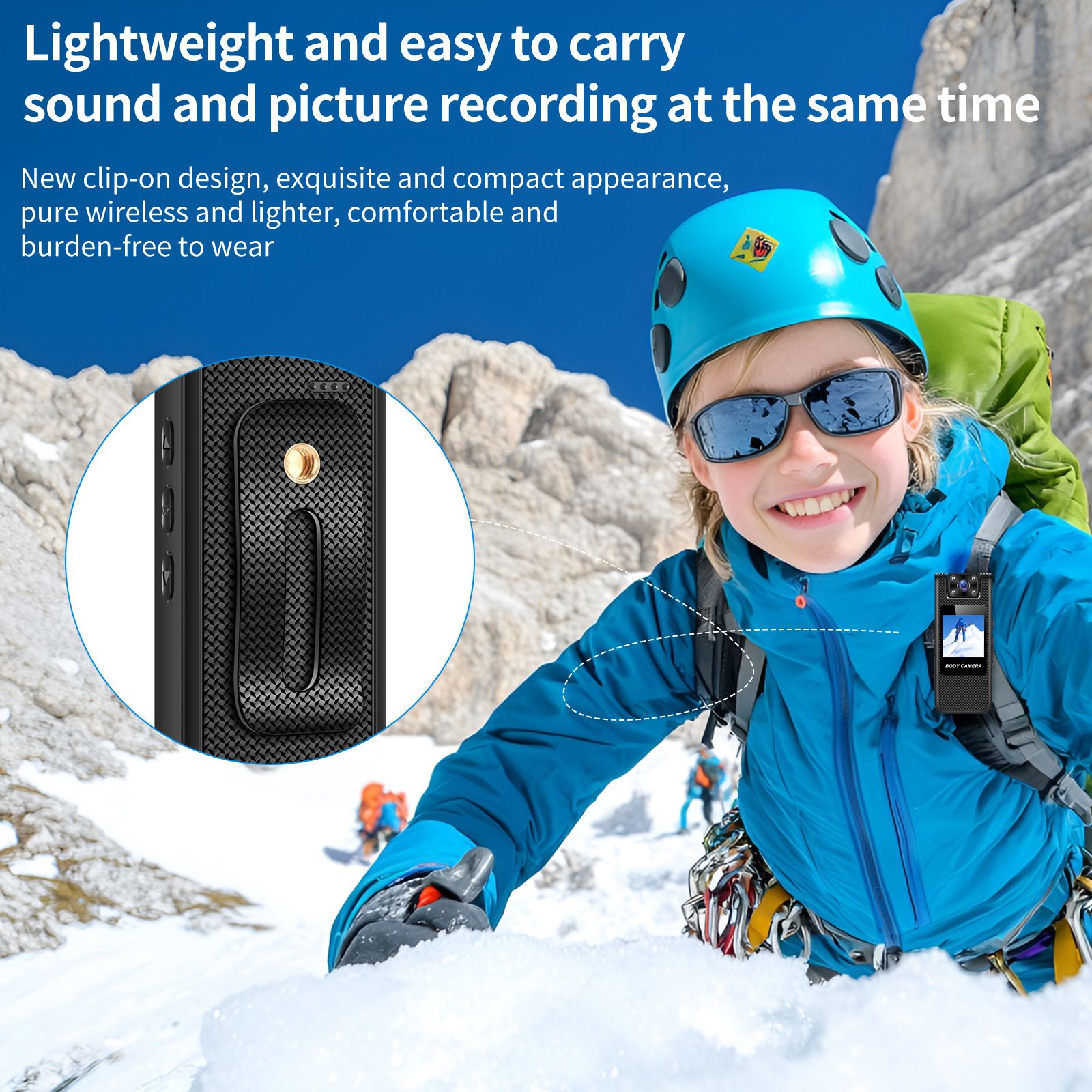 M11 Pocket-Sized & Portable HD Recorder - Clip-On Design for Law Enforcement / Cycling Sports / Daily On-the-Go Recording