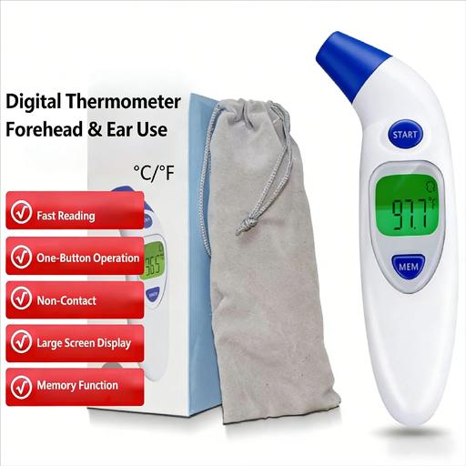 Digital Infrared Thermometer for Home | Ear & Forehead Dual Use for Adults & Kids