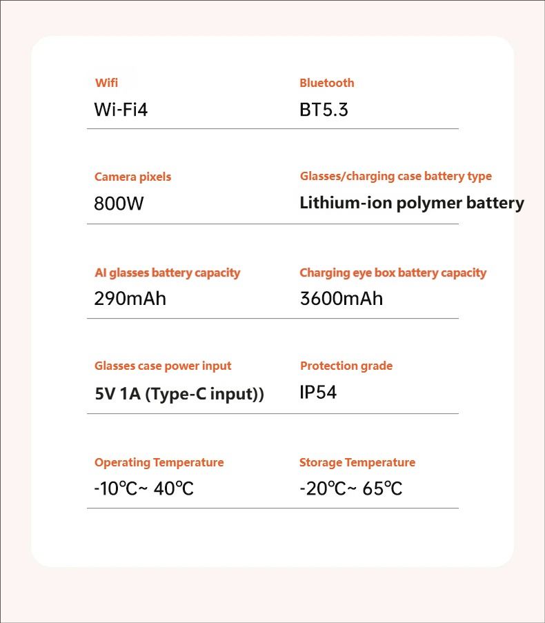 M02 Ultra Smart AI Glasses | 8MP Camera/WiFi/Object Recognition/Voice Translation/Reverse Charging Case