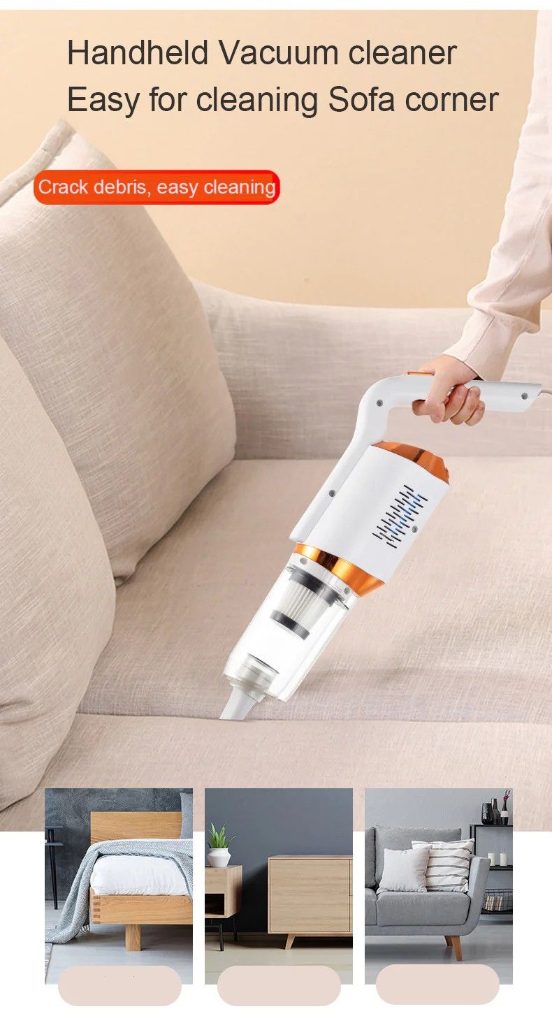 120W Wireless Rechargeable Car & Home Vacuum Cleaner – 7500Pa Suction, Cordless Handheld 2-in-1 Dual Use Mini Vacuum for Auto Interiors & Home Surfaces