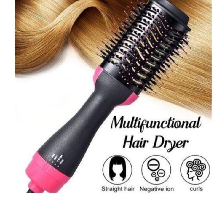 One-Step Hot Hair Dryer and Styler – 3 Heat Settings, Detangling Brush Design with Improved Grip | Volumizing Blow Dryer Brush for Quick Styling
