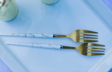 Marble Handle Cutlery – 12pcs Spoons / 6pcs Forks / Combo Set | Elegant Stainless Steel Dining Utensils