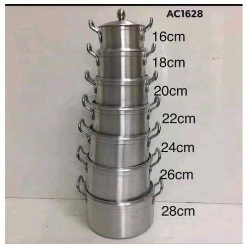 🟡 Original Tornado (TC) Sufuria 14-Piece Stainless Steel Cookware Set – Silver Pots with Free Serving Spoons & Scotch Pad | Price Drop Offer!